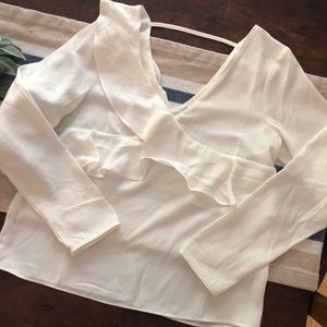 Long sleeve ruffle top